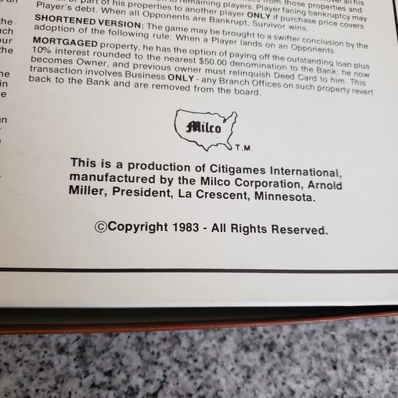 Hometown Monopoly Tucson Arizona Board Game 1983 New Open Box - Picture 3 of 15